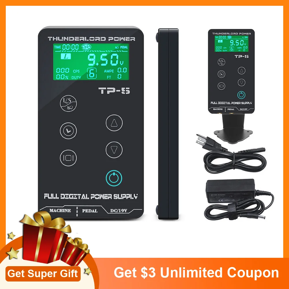 BIOMASER источник питания для татуажа сенсорный экран TP-5 интеллектуальный цифровой ЖК-дисплей для макияжа двойные источники питания для татуажа набор