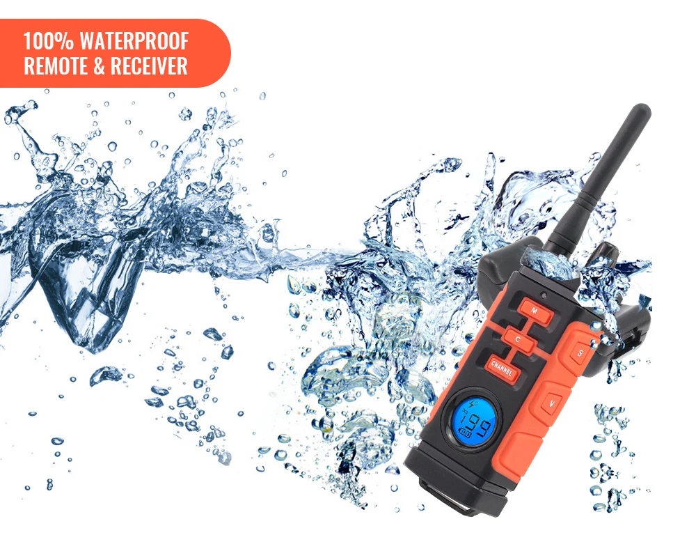 Ipets PET616 800 м IP67 Водонепроницаемый Вибрационный Электрический Шок Ошейник для дрессировки собак с пультом дистанционного управления