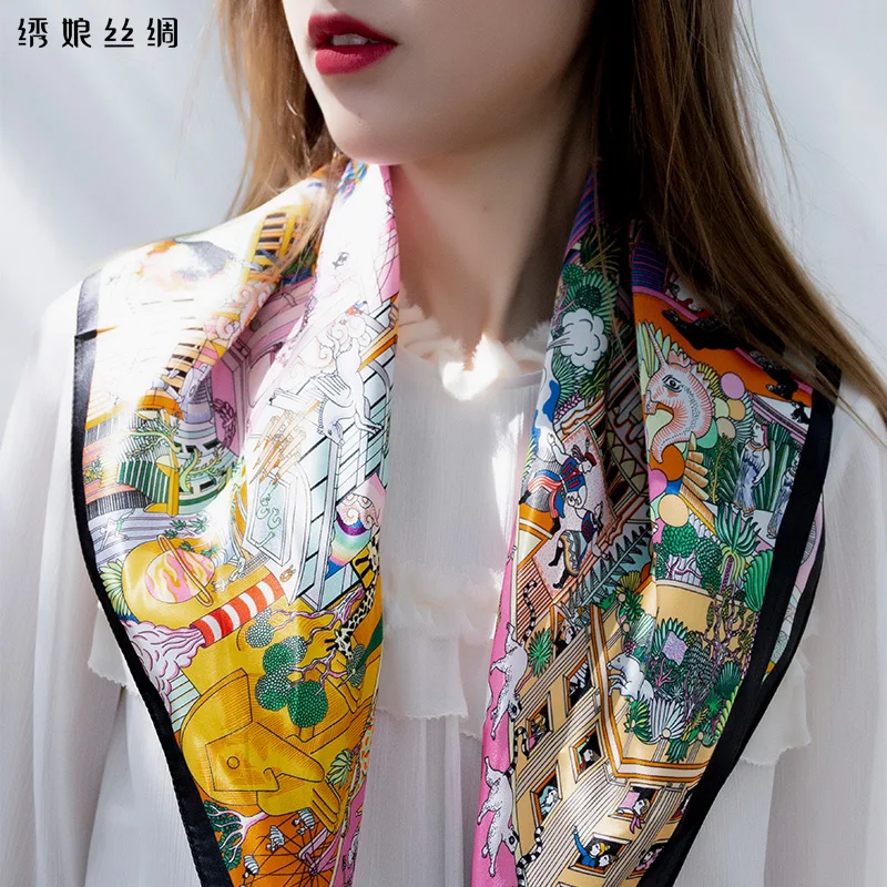 

★100% silk quality square towel for women silk scarves silk silk mulberry silk spring and autumn small square scarves