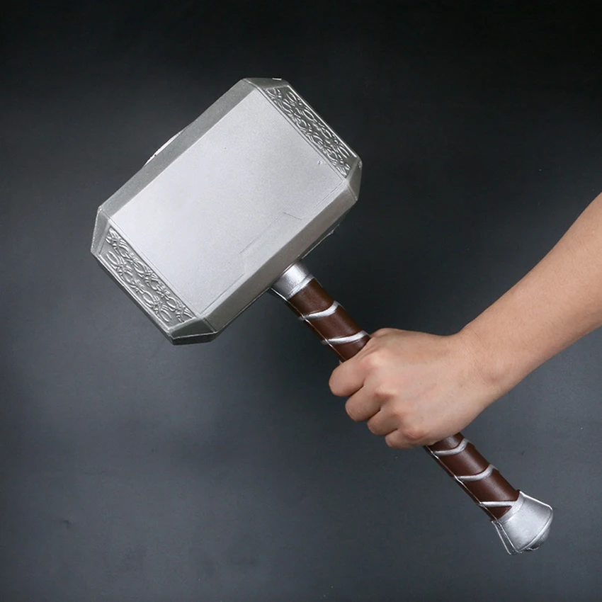 

Thor Odinson PU Hammer Halloween Carnival Cosplay Anime Movie Accessories Weapon Prop 44cm Thunder Hammer Role Playing Kid Toys