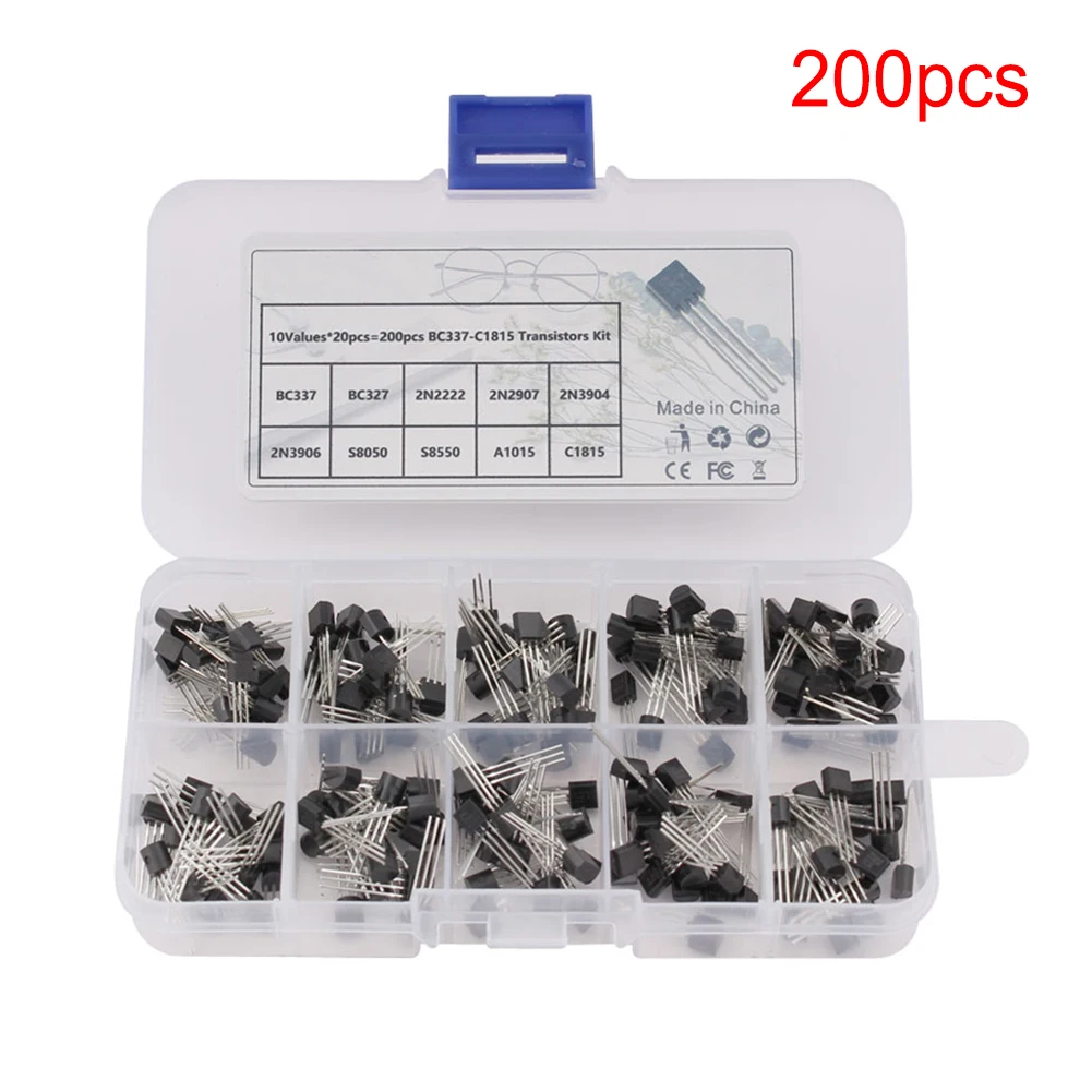 

200PCS TO-92 In-lineTransistor Box NPN TO-92 PNP BC337 BC547 Transistors Box Pack Transistor kit TO-92