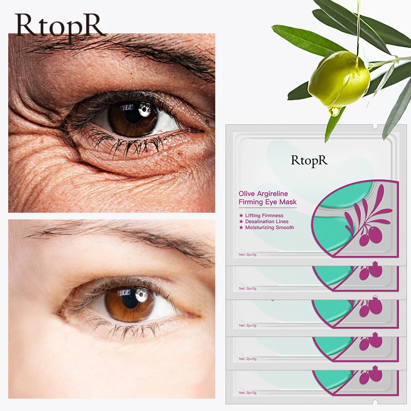 

Olive Firm Eye Mask Anti-wrinkle Moisturizing Nourishing Remove Dark Circles Bags Whitening Brighten Eye Skin Care 5packs