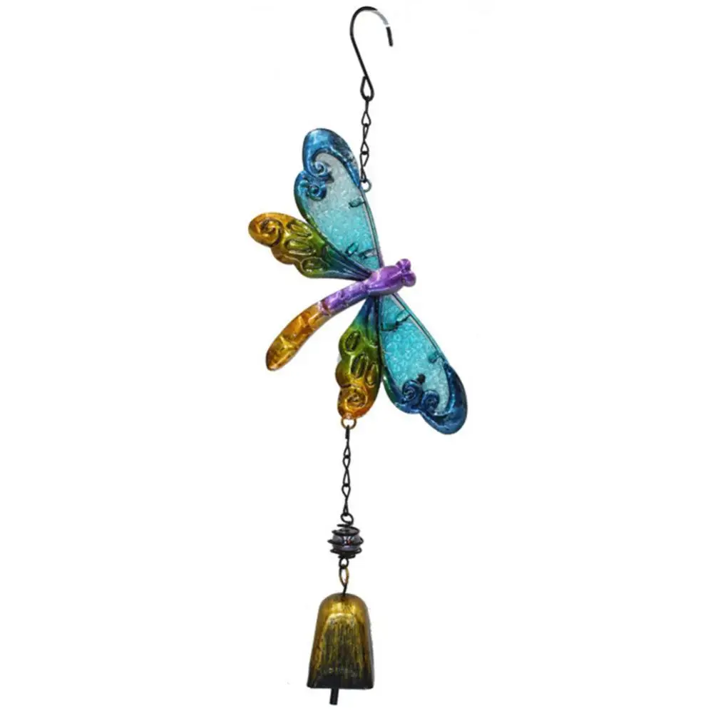 

Colorful Dragonfly Shape Wind Chimes Pendant Metal Bell Tube Hanging Ornament Indoor Outdoor Garden Door Hanging Decoration
