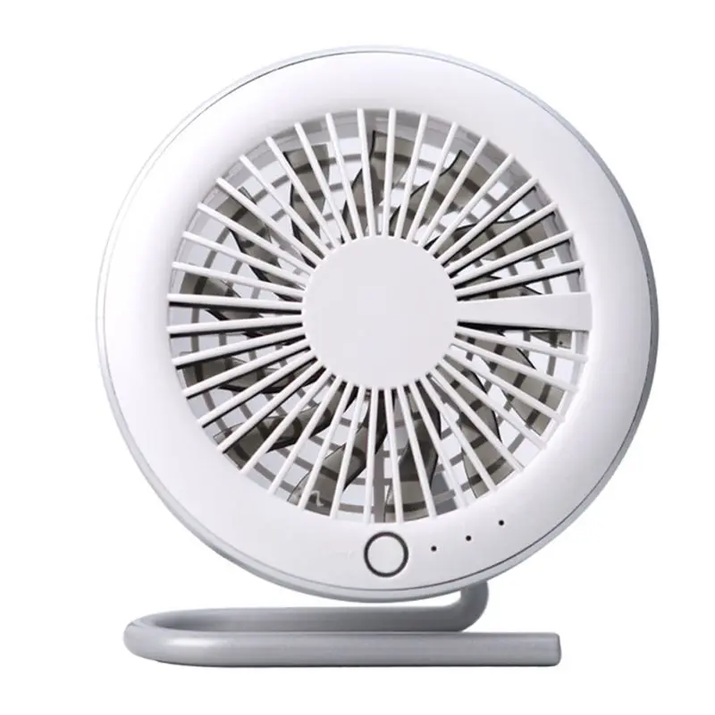 

M5TE Table Tiny Round Fan Quiet Operation Adjustable Tilt 360 Degree Rotating USB Rechargeable Household Appliances
