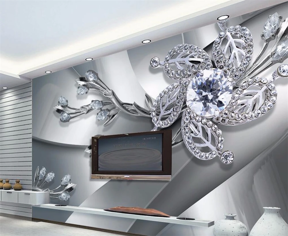 Beibehang большой пользовательский настенный бумажный крутой металлический Фотофон