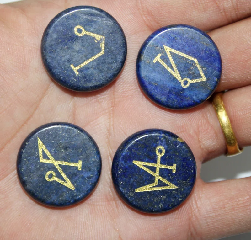 Натуральный кварц символ резьба Лазурит Камень амулет для чакр энергетический