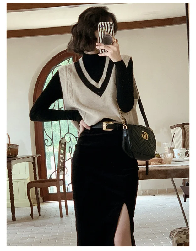 

Женский свитер в гонконгском ретро-стиле МАЗ 2021