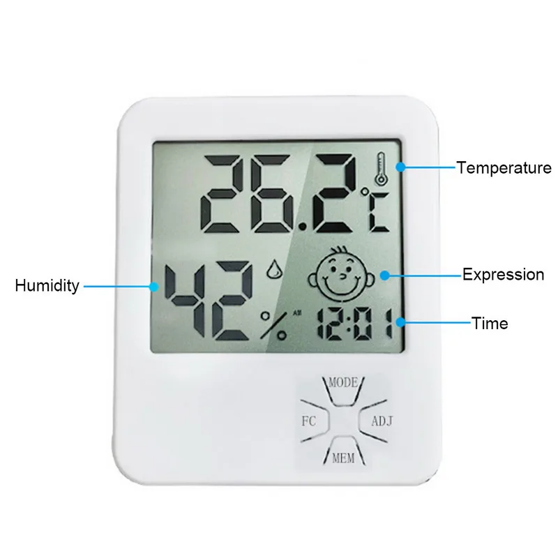 Цифровой термометр с гигрометром ЖК-дисплей электронный комнатный монитор