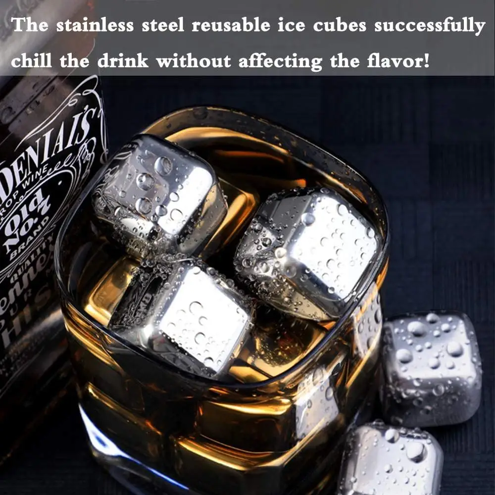Камни для виски кубик льда из нержавеющей стали камни быстрого замораживания