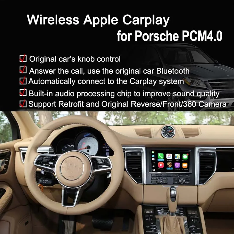 2020 Sinairyu Wifi беспроводной Carplay для Porsche PCM4.0 Android Авто/зеркалирование Apple Car Play 2007-2011 911
