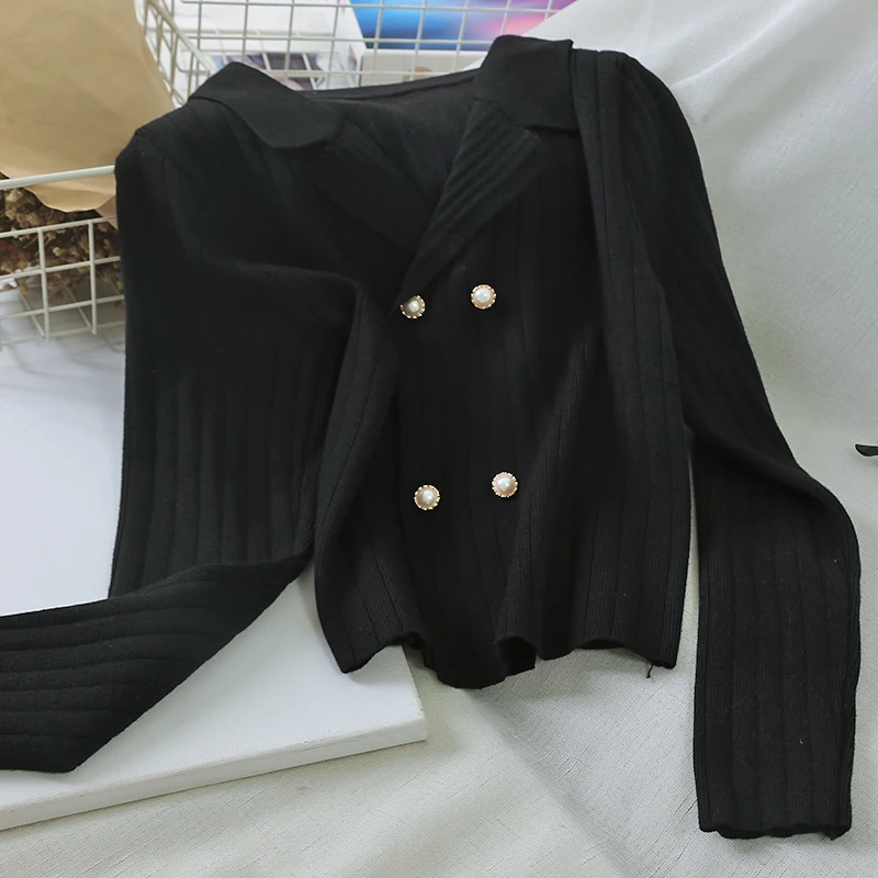 Сезон весна коллекция 2020 года однотонные корейские женские свитера модные