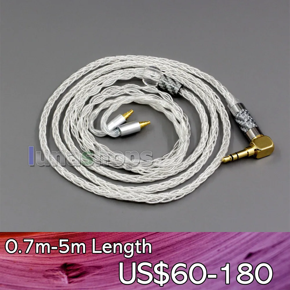 LN006350 99.99% чистого серебра XLR 3 5 мм 2 4 кабель для наушников Sennheiser IE40 Pro|Кабели VGA| |