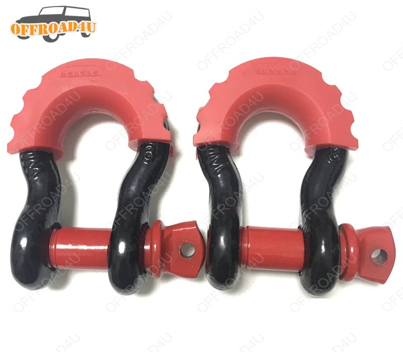 

Автомобильная Скоба для лебедки с крышкой 5/8 дюйма, D-скоба + изолятор для буксировочного троса, буксировочная Скоба для рекуперации 3,25 T, бук...