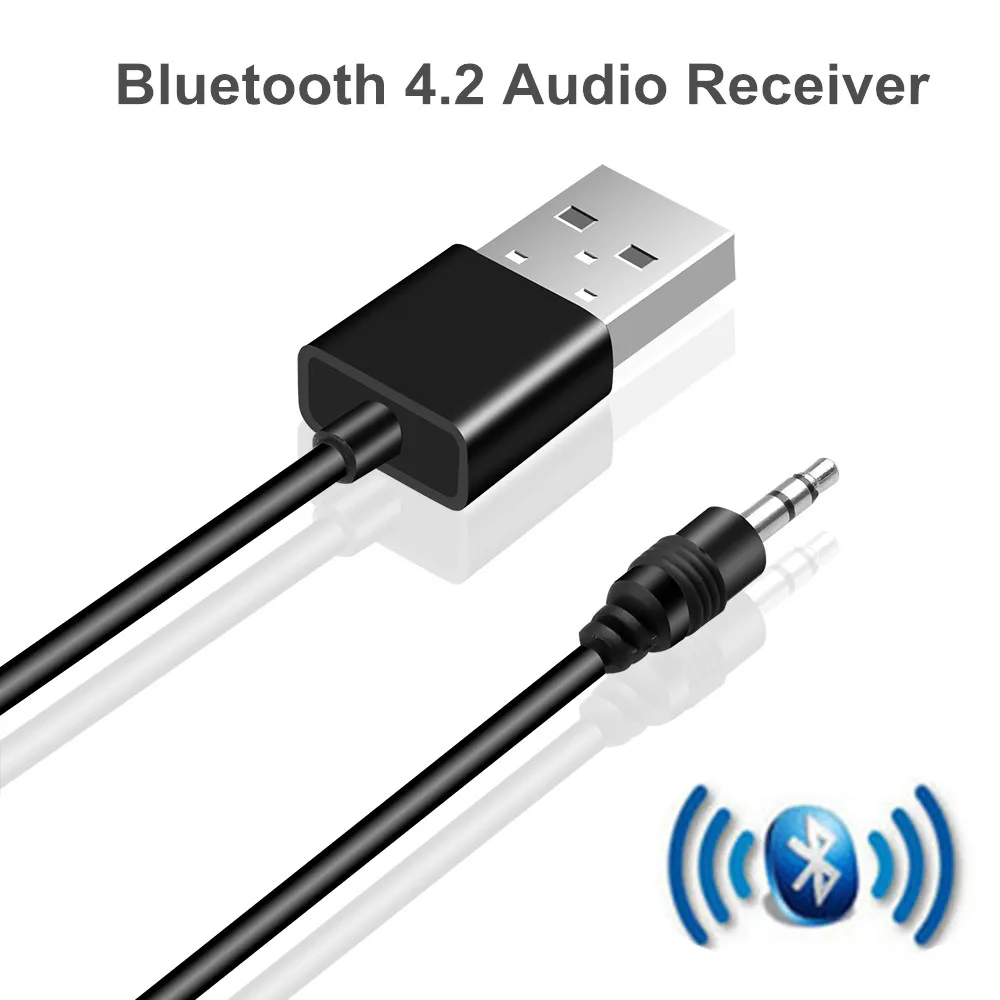Bluetooth приемник 4 2 автомобильный беспроводной аудиокомплект разъем 3 5 мм AUX MP3