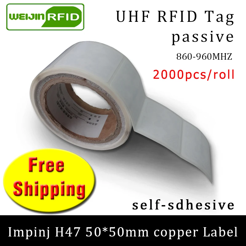 RFID метка UHF наклейка Impinj H47 EPC 6C печатные медные наклейки 2000 шт Бесплатная доставка