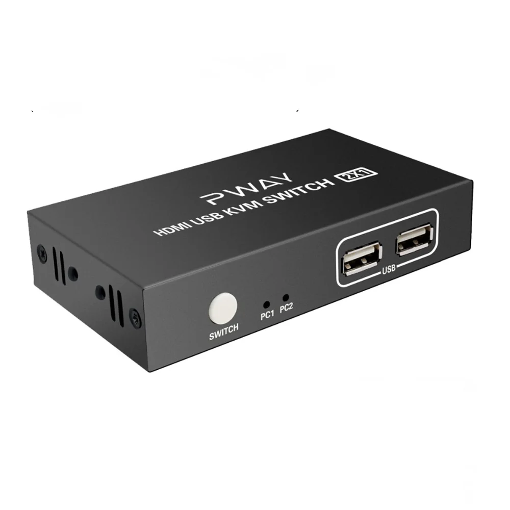 

PWAY KVM HDMI переключатель USB-концентратор 4K HDMI переключатель Box 2 в 1 переключатель для ноутбука HDTV SH0201B