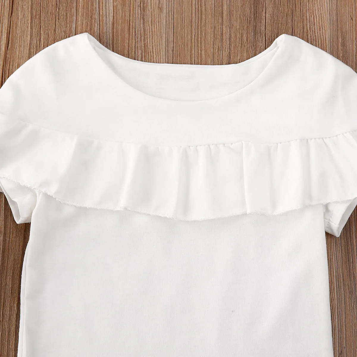 Комплект из 2 предметов для маленьких девочек летняя блузка с короткими рукавами