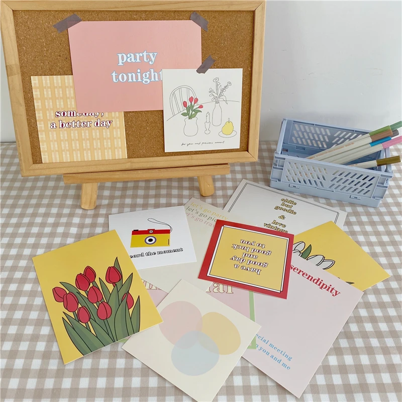 13 листов Тюльпан цветочная серия декоративный набор открыток корейский сделай