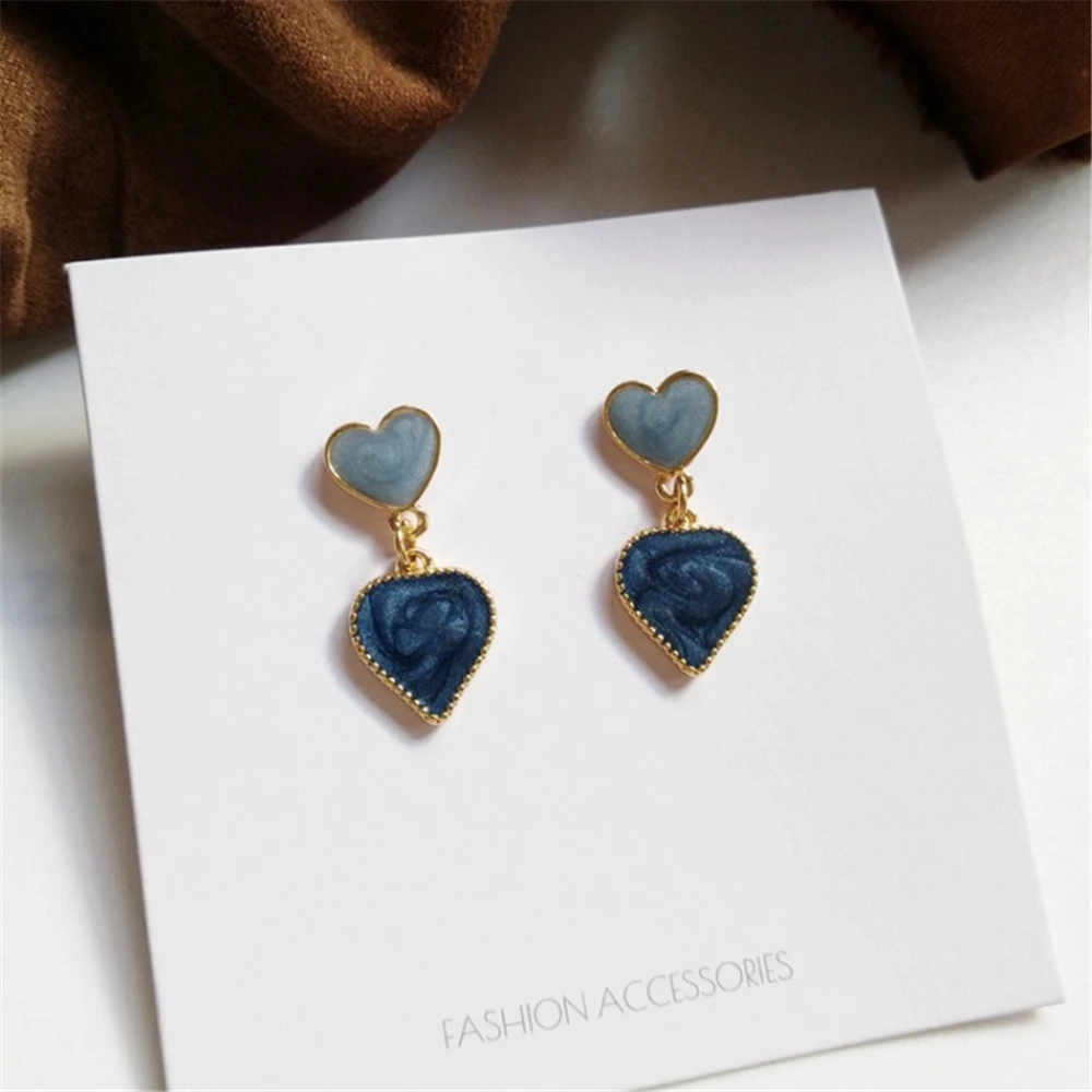Серьги RUANME в форме сердца женские темпераментные ювелирные украшения с