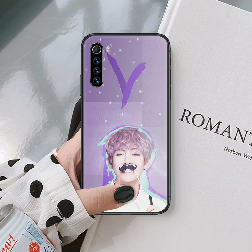 

Bangtan Boys Kim Tae Hyung KPOP Phone Case For Xiaomi Redmi Note 7 8 8T 9 9S 4X 7 7A 9A K30 Pro Ultra black Shell Luxury Cell