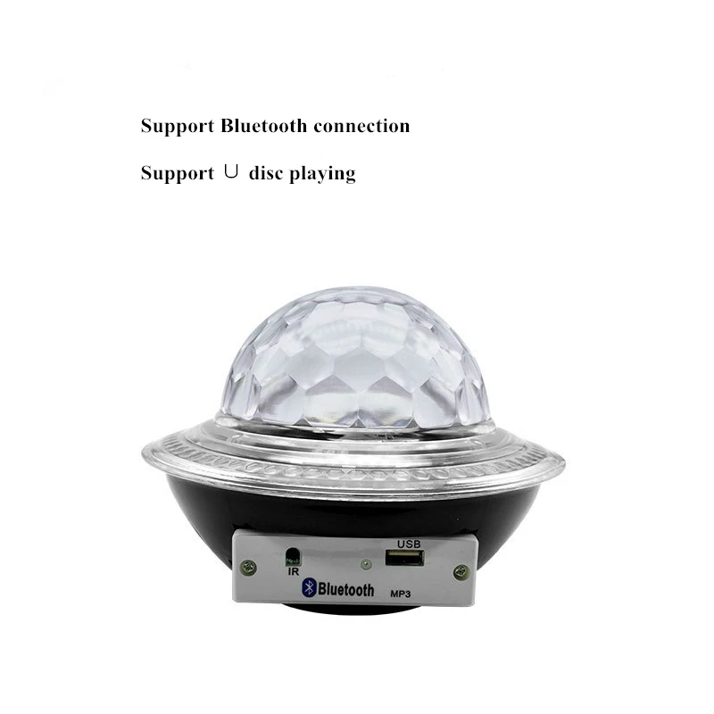 Bluetooth НЛО вращающийся цветной волшебный шар 12 Вт диско сценический атмосферный