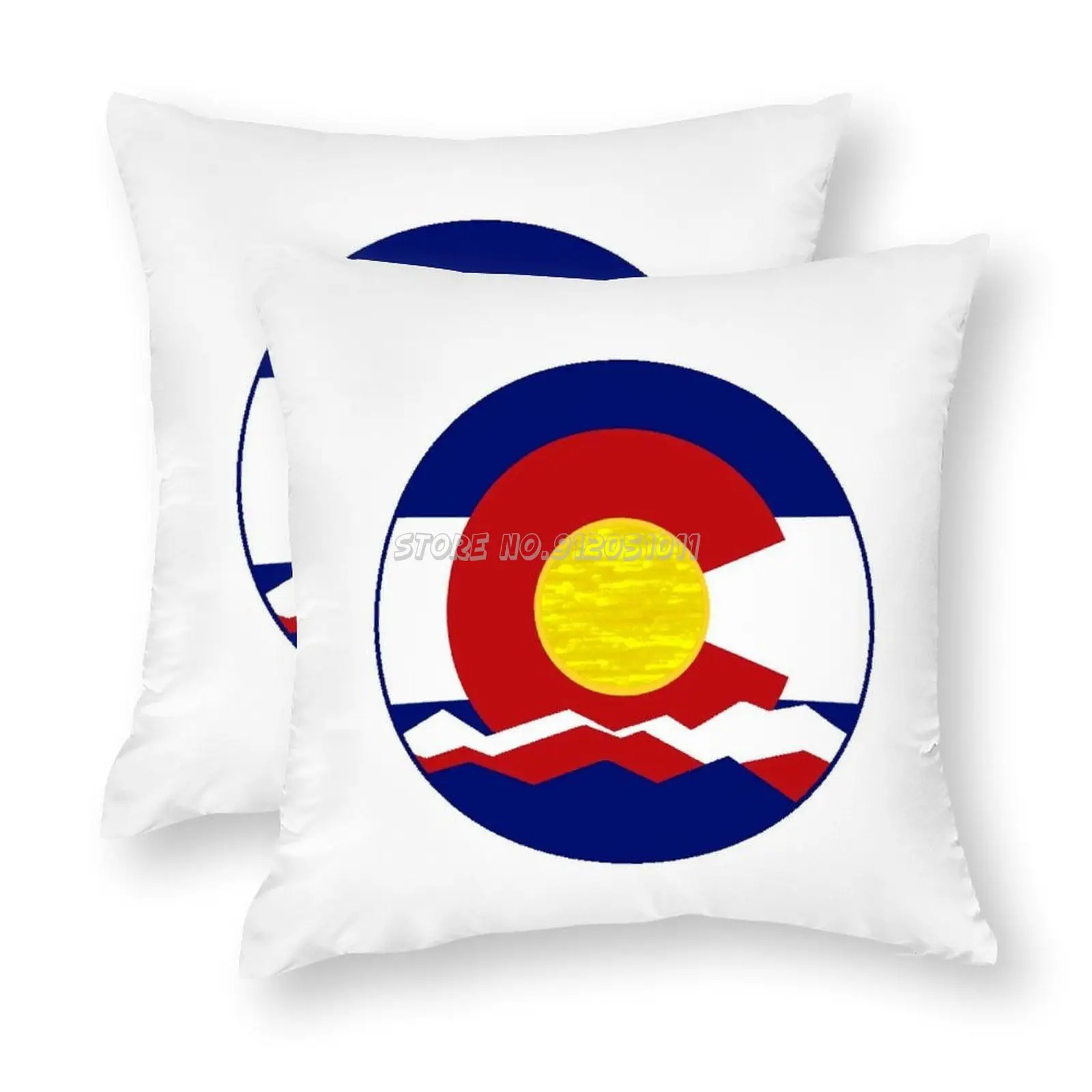 Чехол Подушка для дома Автомобильная подушка поясная дивана гор снега пейзажа