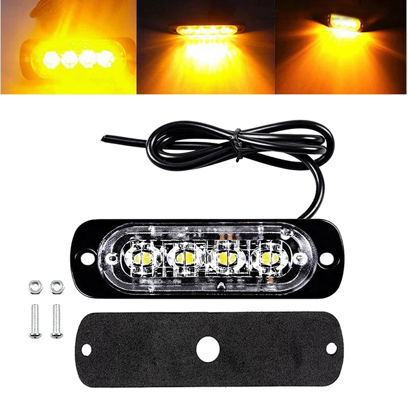 12V 24V 12W & 4LED бар автомобиль грузовик внедорожный вспышка стробоскоп для