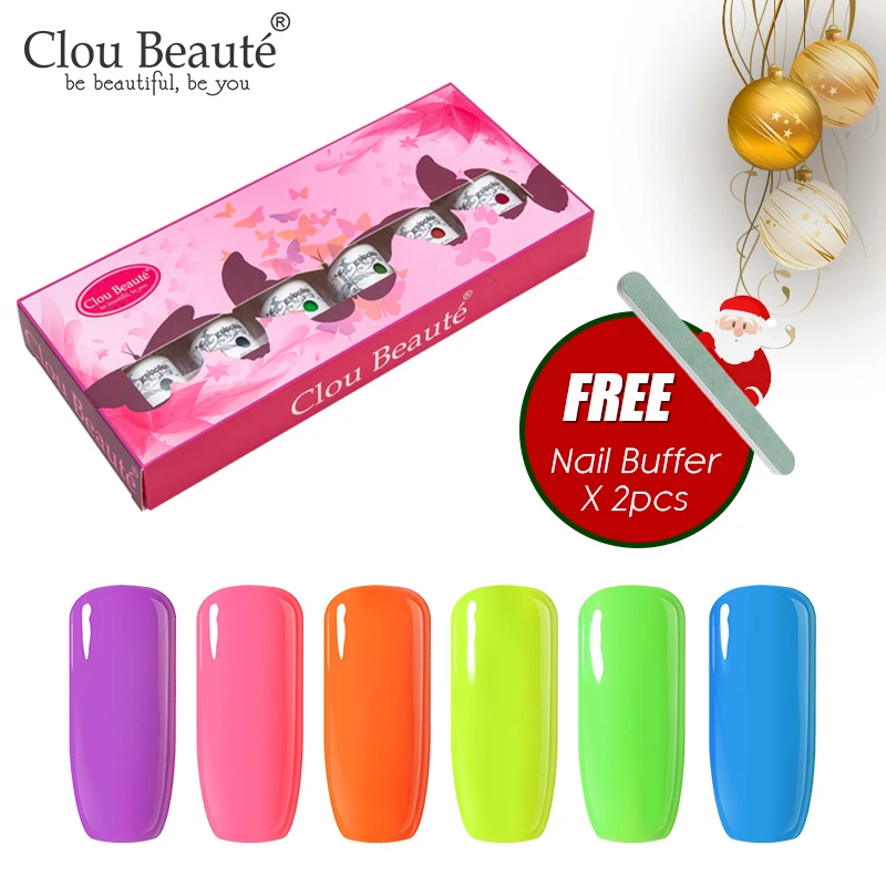 Clou Beaute 6 шт. гель лак для ногтей набор 8 мл Подарочная коробка УФ Гибридный гвоздь Art Vernis Полупостоянный впитывающий гель лак для ногтей