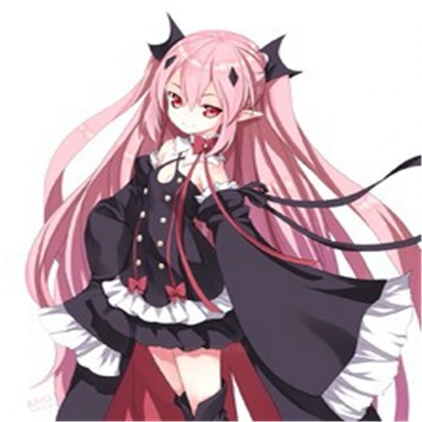 

2021 New Year Women Cosplay Wig Pink Krul Tepes Seraph Of The End Synthetic Hair Anime Girls Party Loli Masquerade Straight Wigs