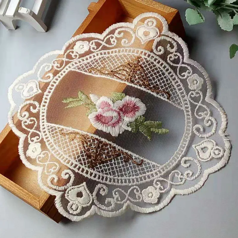 Кружевное цветочное оформление 21*23 см для дивана занавески полотенце кровати