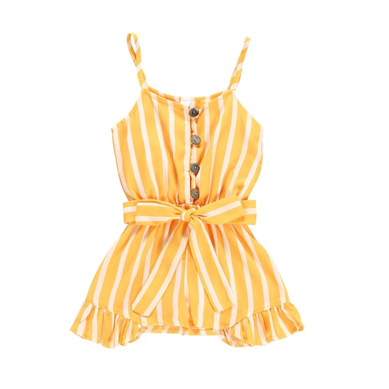 Детский летний комбинезон без рукавов в полоску|Ромперы| |