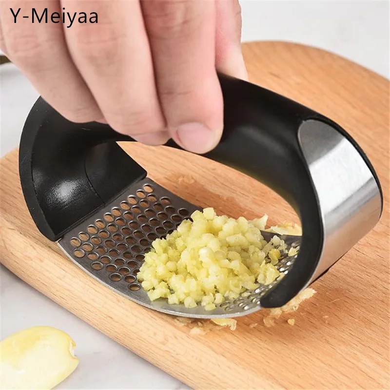 

1/3PCS Stainless Steel Garlic Press Manual Garlic Mincer Chopping Garlic Tools Curve Fruit Vegetable Tools Kitchen Gadgets 20#