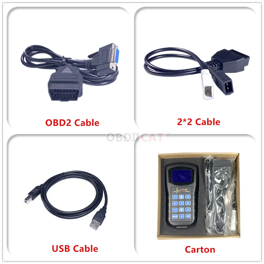 

OBDIICAT Newest Super V-AG Key Programmer Professional Odometer Correction Read Security Code Super V-ag K Can 4.8