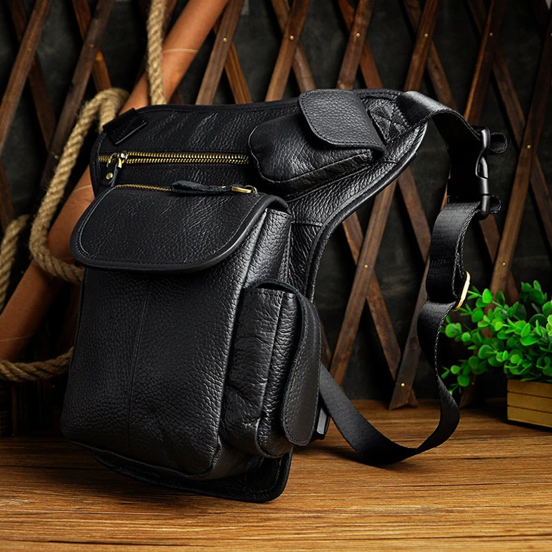 Винтажная поясная сумка для мужчин сумочка на бедро из натуральной кожи мотоцикл