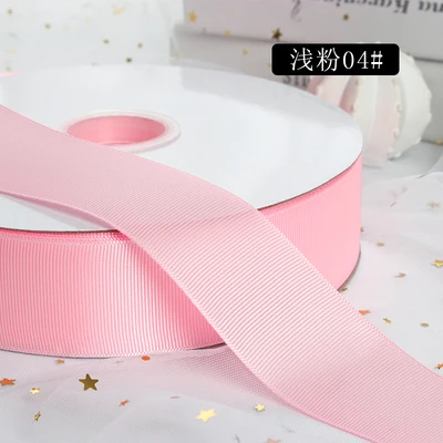Светло-розовый Kewgarden тканевая лента для упаковки Grosgrain ленты 1," 38 мм DIY цветок волос бант в качестве аксессуара вручную изготовленная лента 100 ярдов - Цвет: Светло-розовый