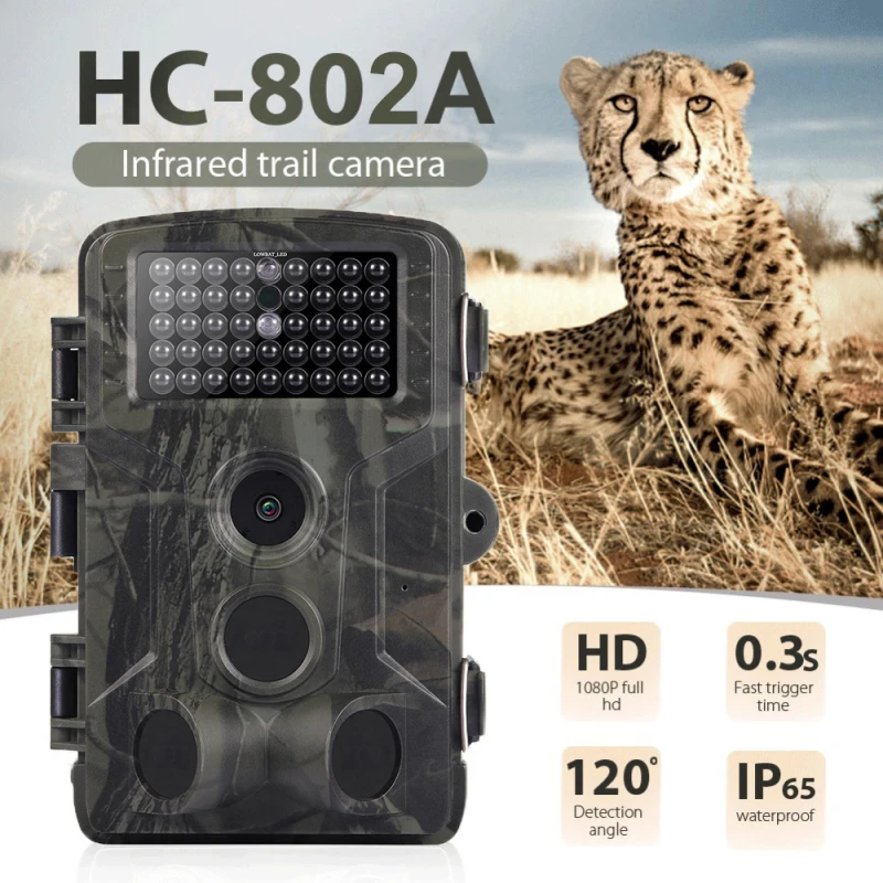 Охотничья камера HC802A наружная 16 МП HD 1080P инфракрасная водонепроницаемая скорость