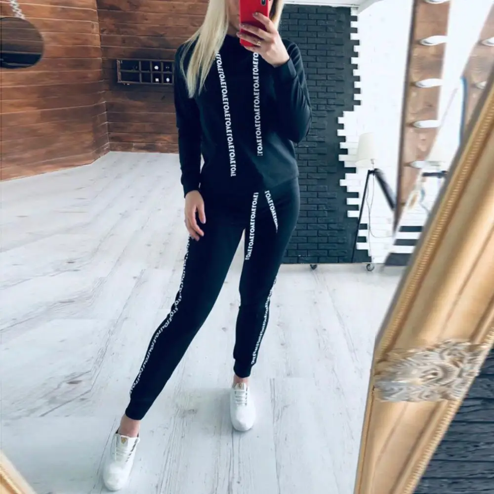 Осень зима спортивный тренировочный женский костюм винный пуловер топ рубашки