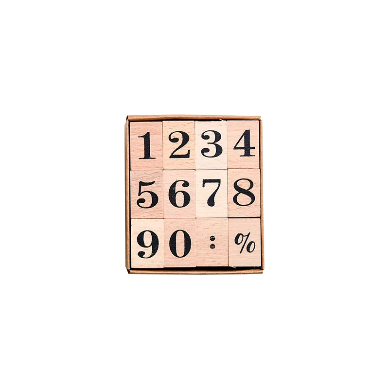 

Children Month Week Planner Stamp Basic Function Series Digital Symbol Stamp Wooden DIY Seal Stationery Office Supplies toy