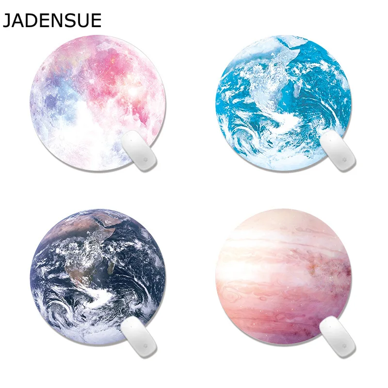 

Kawaii Round Celestial Mouse Pad Soft Mat For Game Computer Cap Desk Mat Pads Non-Slip Rubbe PC Waterproof Office MousePad 22cm