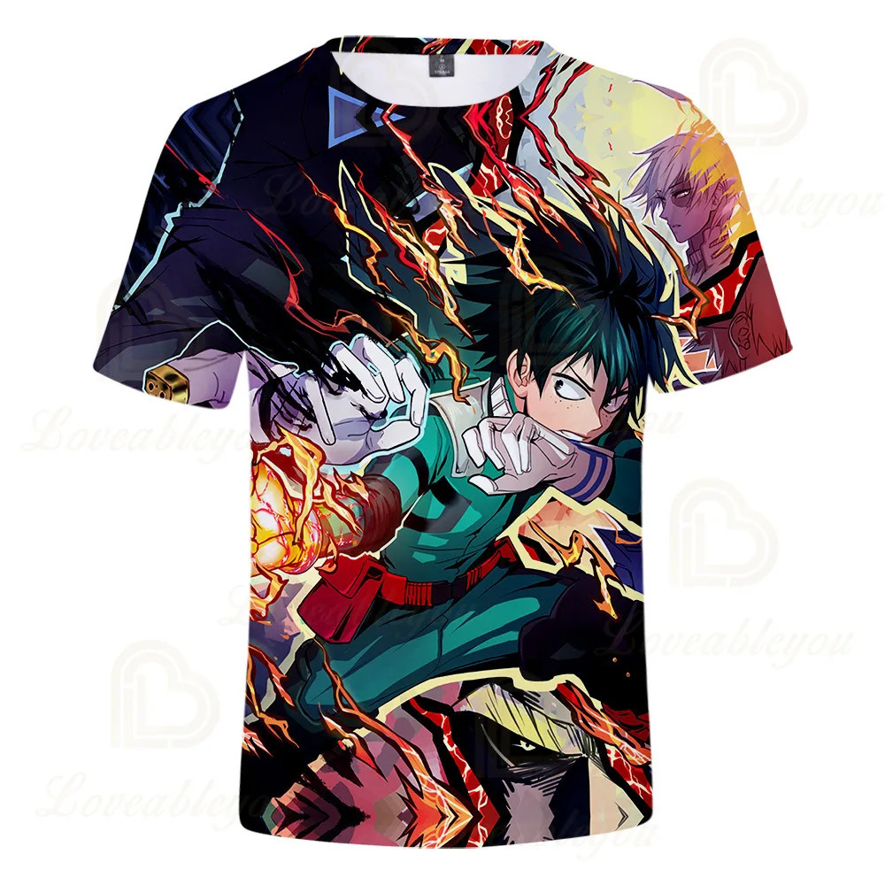 

Hot Anime My Hero Academia Men Short Sleeve T Shirt Bakugo Katsuki Funny T-shirt Homme Clothing