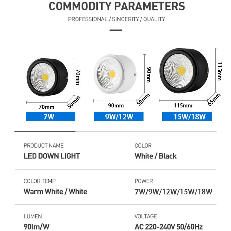 Светильник потолочный светодиодный 220 В 7 Вт 15 с регулируемой яркостью | Освещение