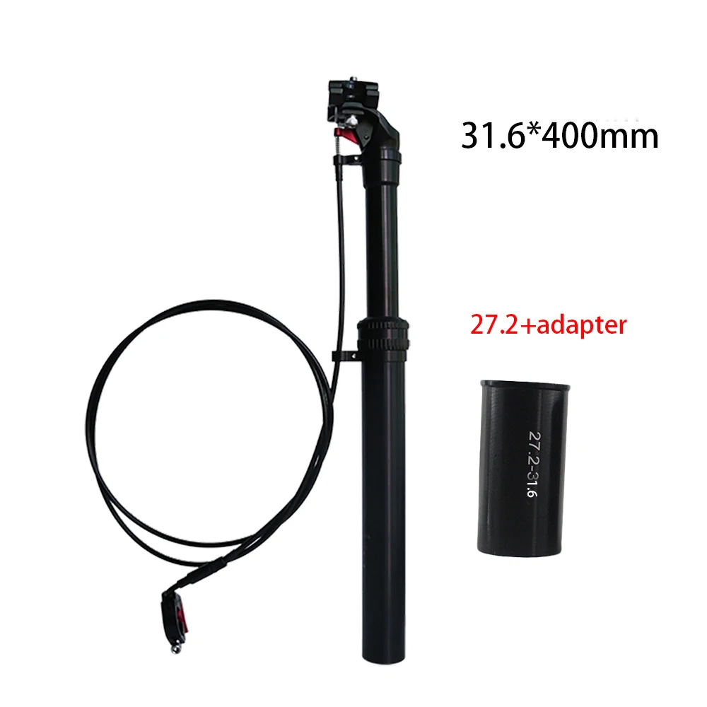 31.6X400mm seatpost Велосипедный спорт флакон-капельница подседельный контактном выключателе высота регулировщик велосипедный Подседельный штырь 27,2/28,6/30,4/30,9/31,6*400 мм провод дистанционного управления трубки - Цвет: 31.6X400mm seatpost