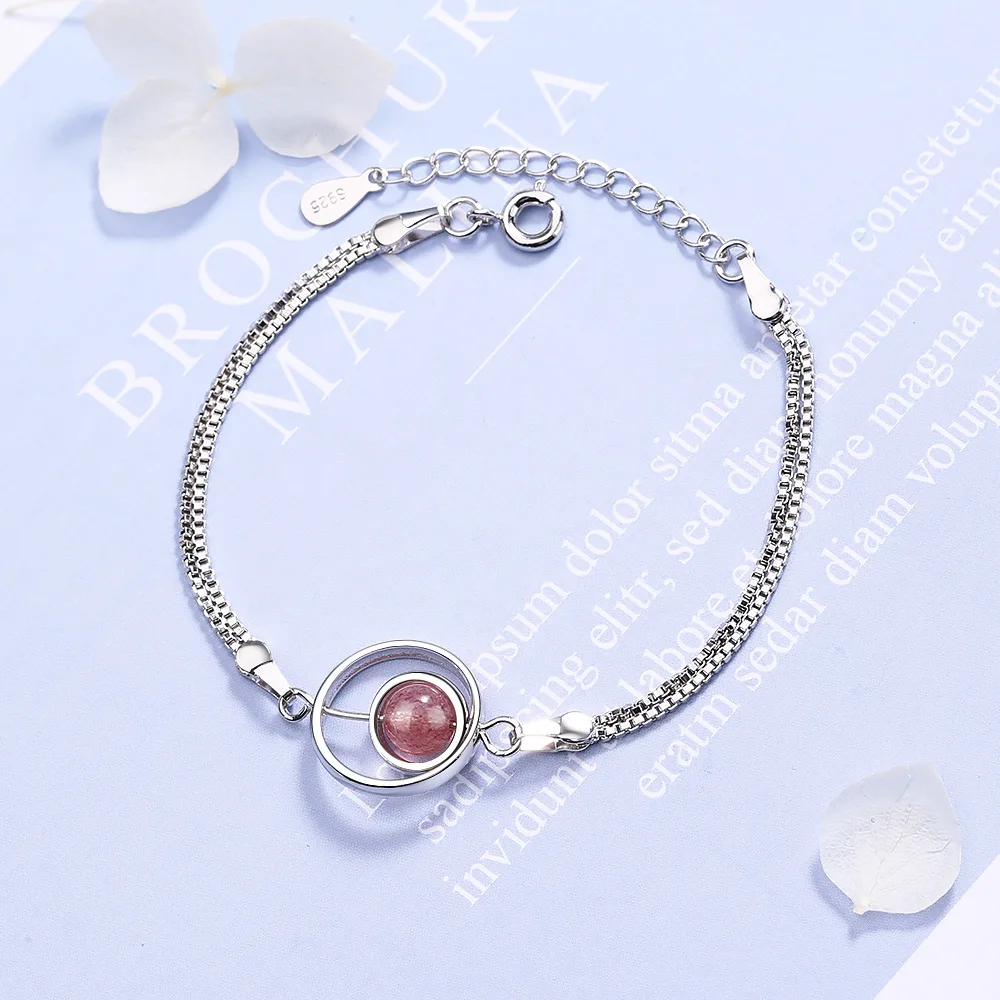 Аксессуары MEETSOFT серебряного цвета модные кварцевые браслеты с клубничным