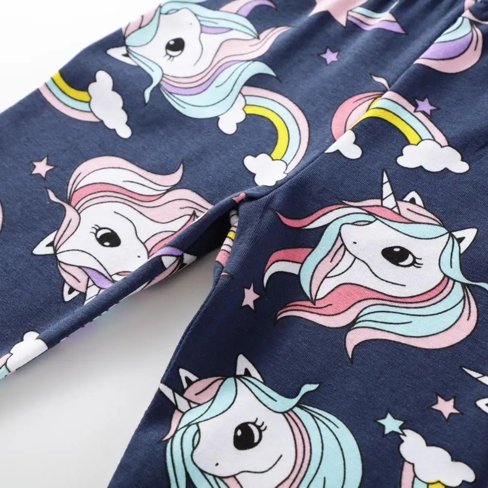 

Unicorn Pants For Girls Cotton Trousers Leggings Baby Girls Fall Unicorn Rainbow Print Stretch Pants For Children
