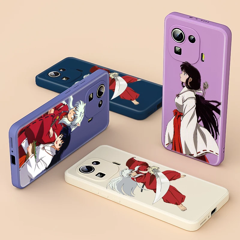 

Inuyasha Japanese Anime for Xiaomi 11 Ultra 10T 10 Pro Lite 9 5G Mix 4 3 CC9 Luxury Liquid Silicone Soft Cover Phone Case