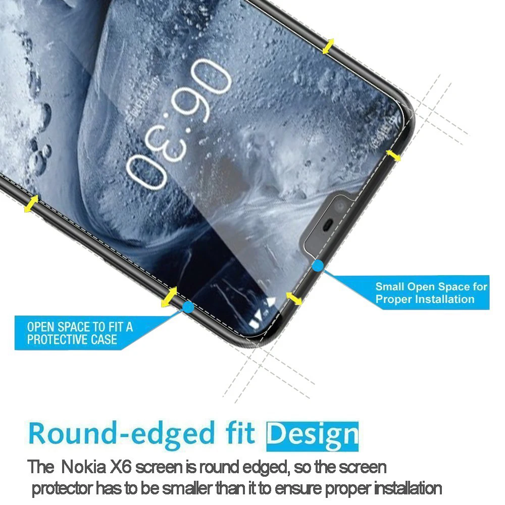3 шт. 9H для nokia 6 6.1 защитная пленка из закаленного стекла x6 на стекло смартфона