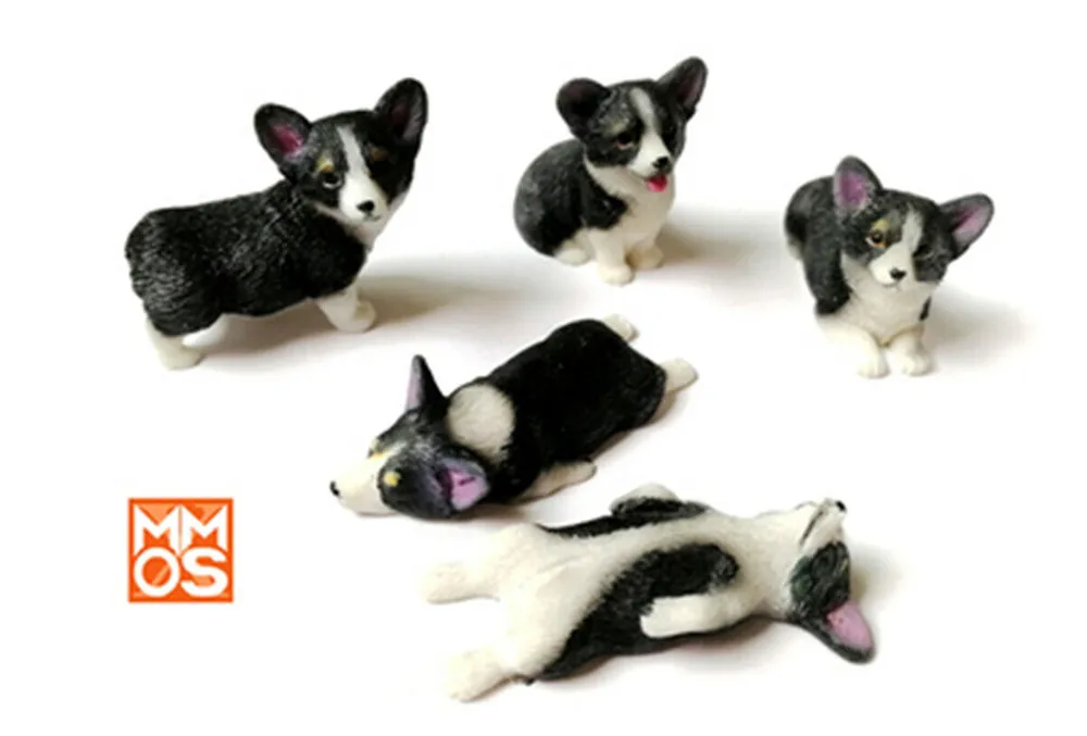 Mr.Z 5 шт./компл. Mini Dog Welsh Corgi фигурка детской игрушки коллекционный декор подарок