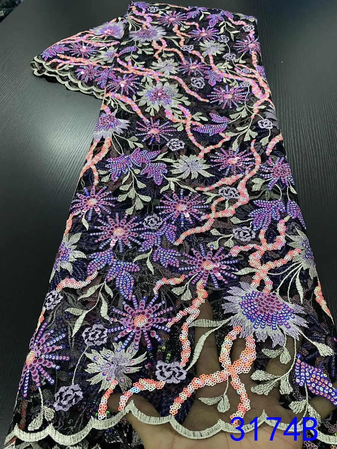 Новое поступление ткань в стиле последовательности нигерийская сетчатая