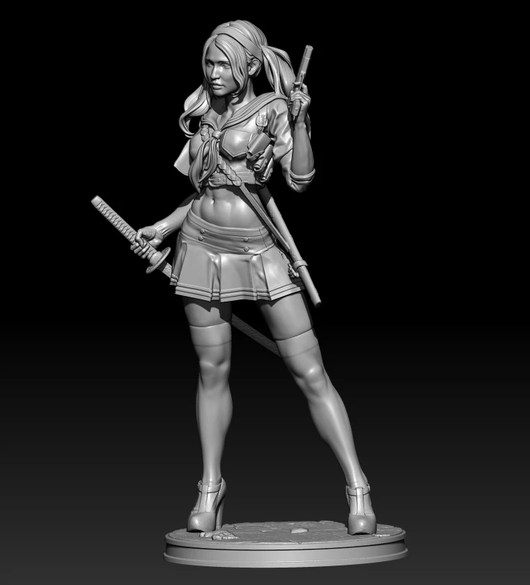 

1/24 75mm 1/18 100mm Resin Model Kits Lovely Girl Agent Figure Unpainted No Color RW-485