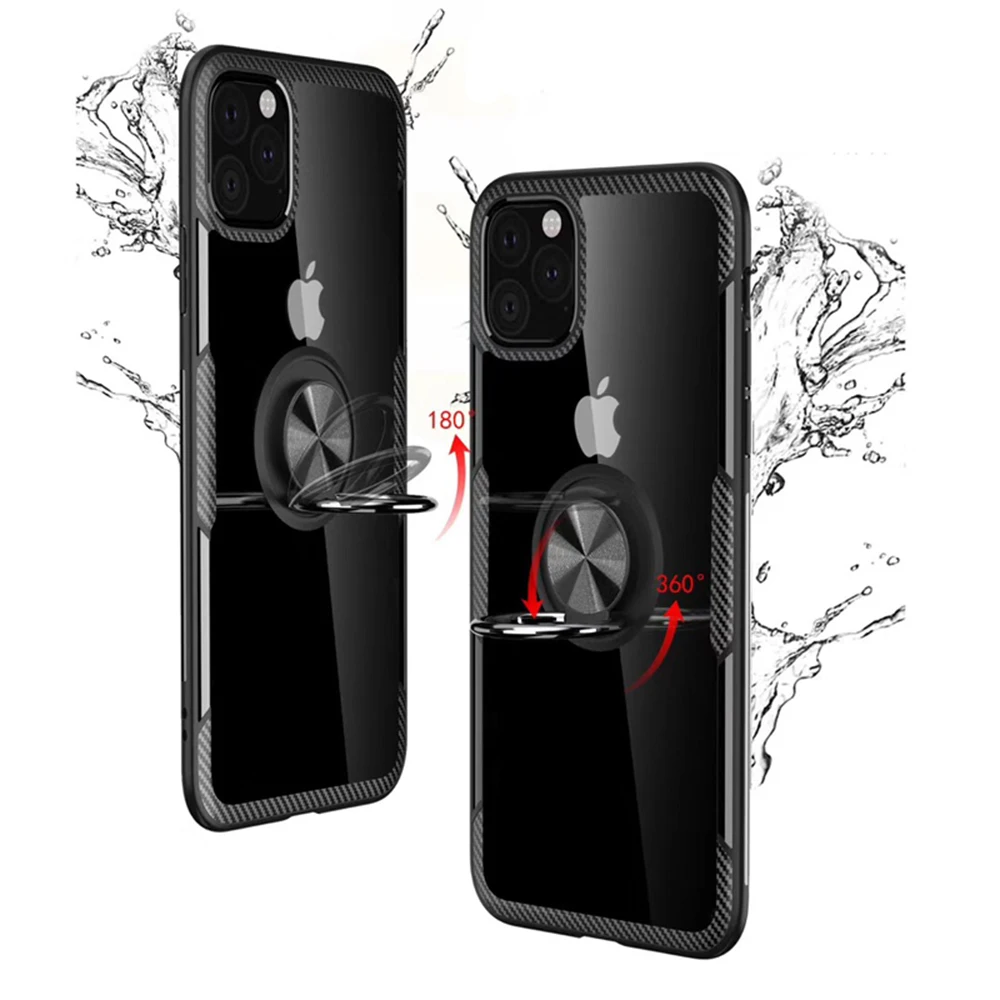 Для Apple iphone 11 Pro Max чехол подставка держатель магнитное кольцо чехол для телефона для iphone XS Max XR X iphone 11 Pro Чехол прозрачный противоударный чехол для iphone 7 8 6 6S Plus чехол s